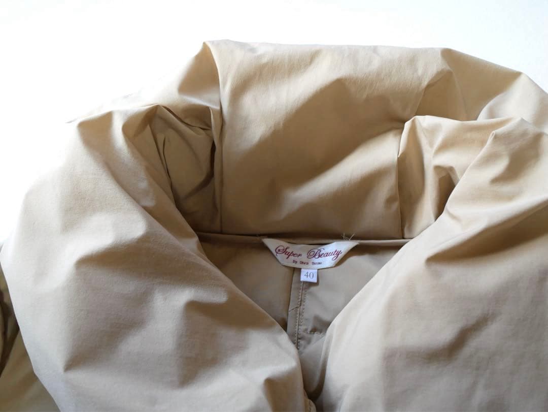 スーパービューティー レース ファーボンボン ダウンコート 40