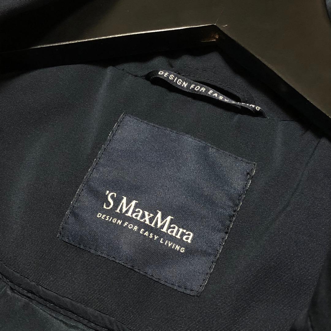 極美品　近年モデル✨　エスマックスマーラ　トレンチコート　ベルテッドコート　濃紺