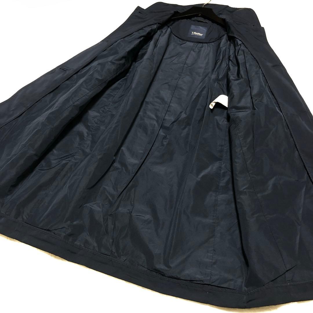 極美品　近年モデル✨　エスマックスマーラ　トレンチコート　ベルテッドコート　濃紺