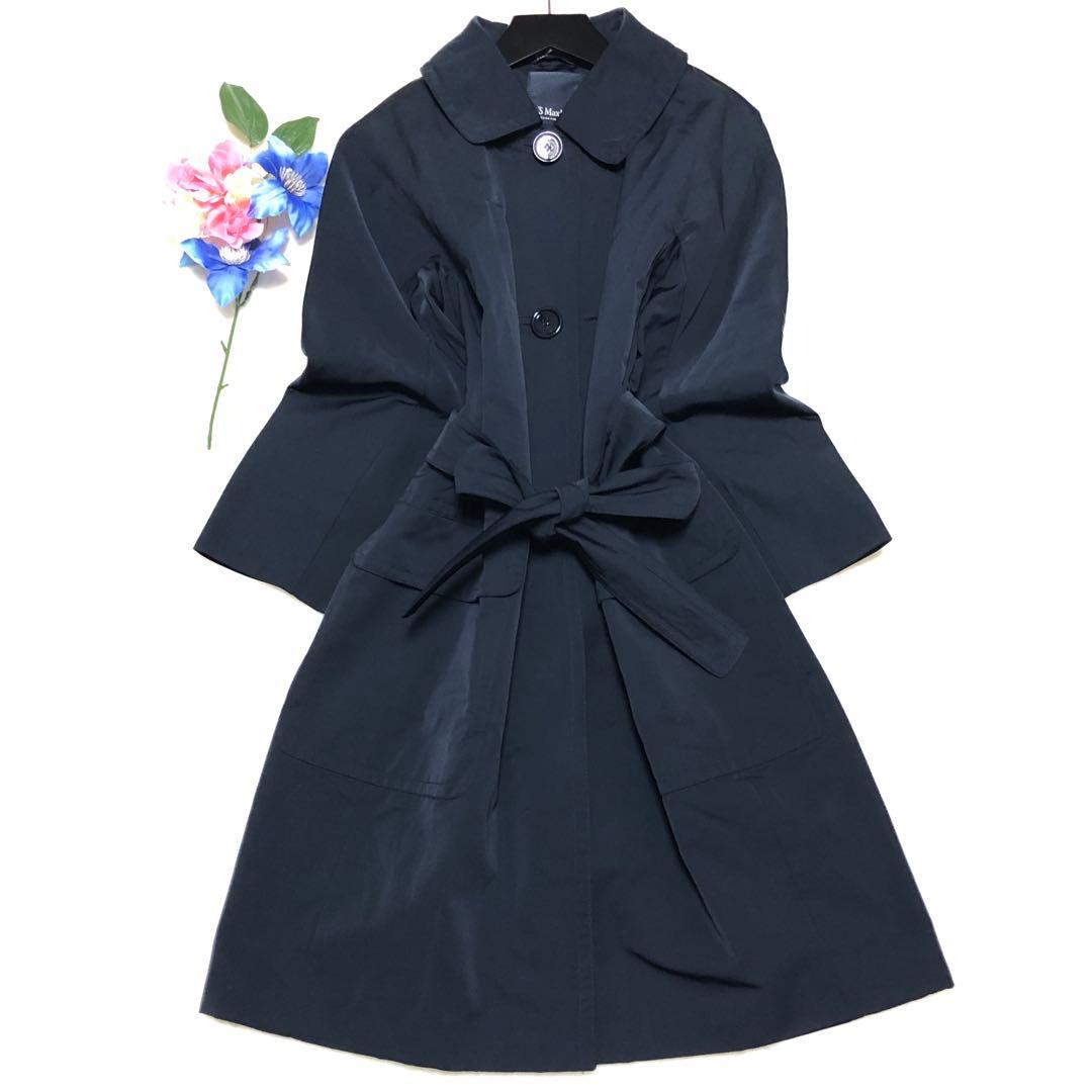 極美品　近年モデル✨　エスマックスマーラ　トレンチコート　ベルテッドコート　濃紺
