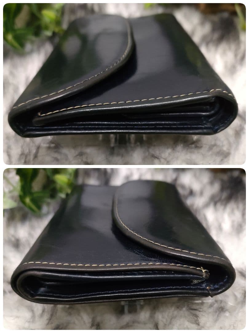 廃盤品 ホワイトハウスコックス 三つ折り財布 ブラック ブライドルレザー 黒 革