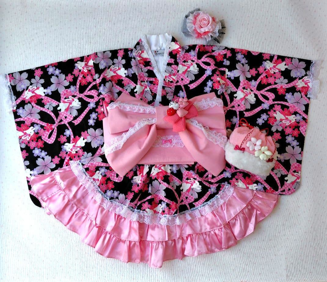 京都瑠璃雛菊 七五三 着物フルセット 着物ドレス 7歳 110 120 かわいい