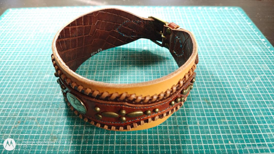 大型犬用ハンドメイド首輪㊵