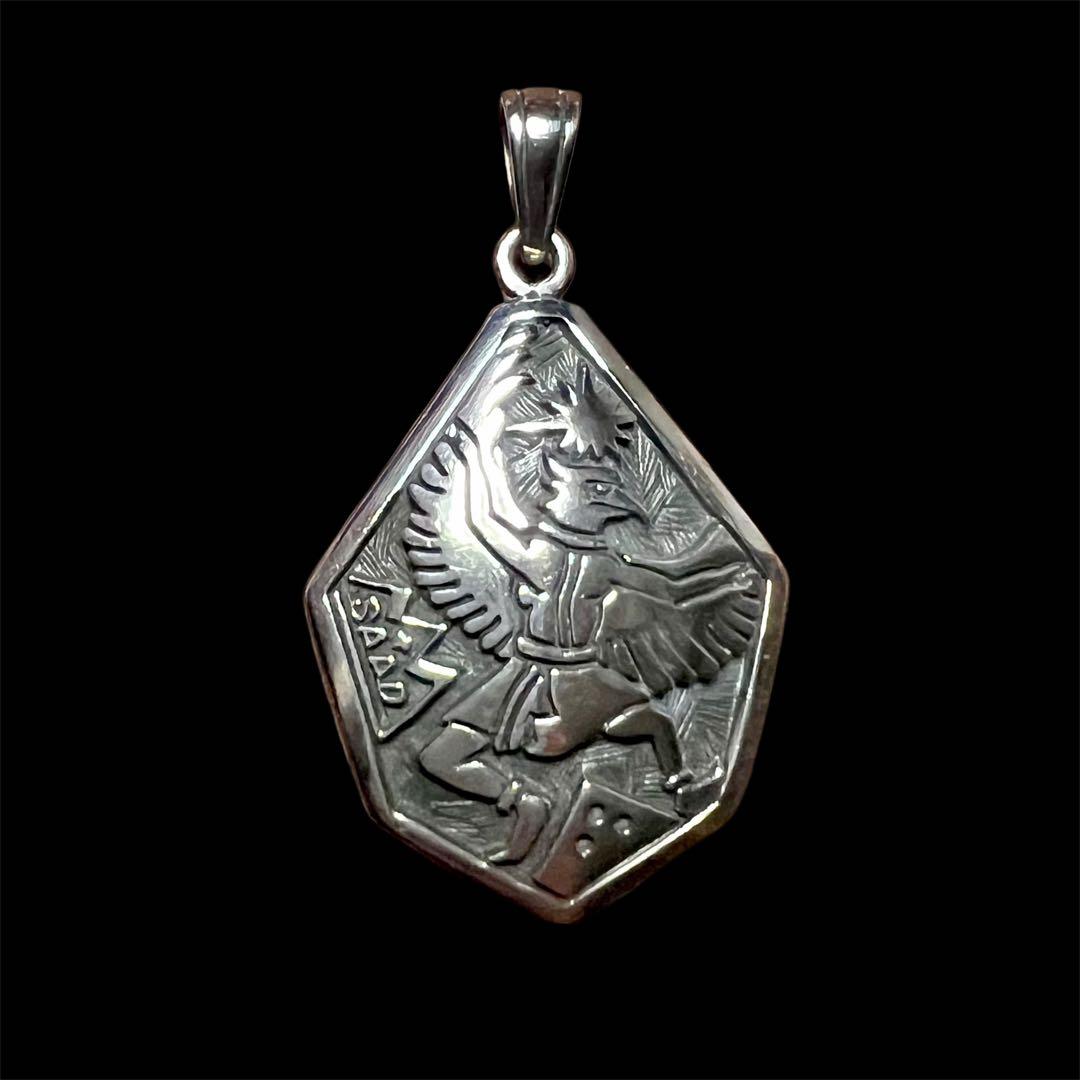 SAAD シルバー925 リバーシブル サンフェイス ヘビー ペンダントトップ