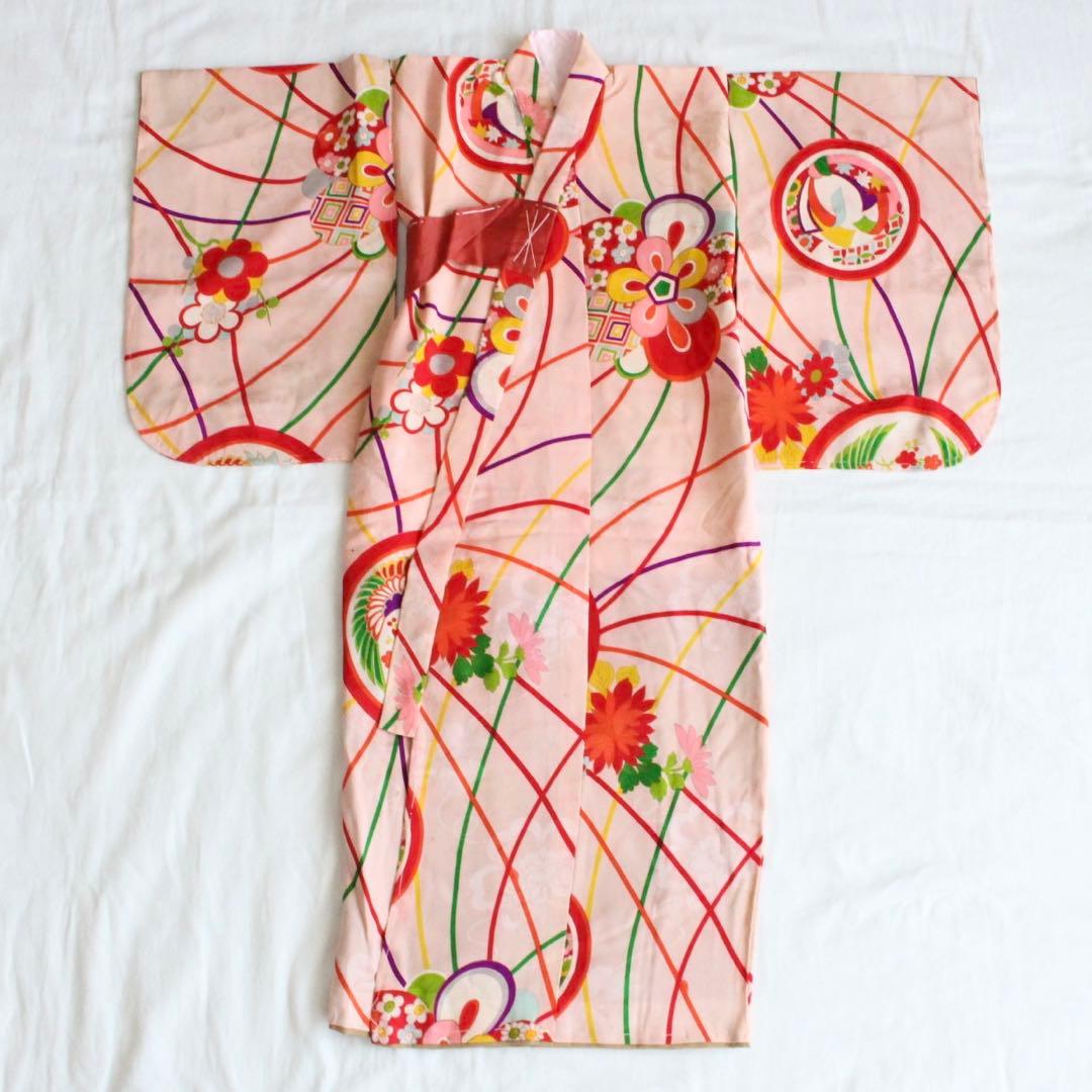 七五三 2歳 3歳 女の子 子供 アンティーク 着物 被布 セット