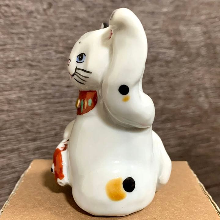 おまとめ◆限定品【願いが叶う】商売繁盛 開運招福 来福招き猫 鯛 左手 白色