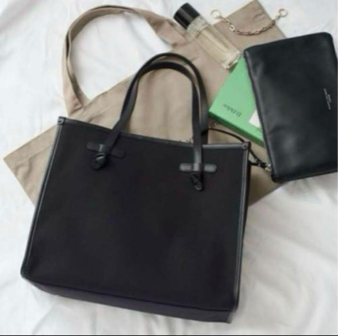 美品✨GIANNI CHIARIN マルチェッラ　M トートバッグ　黒