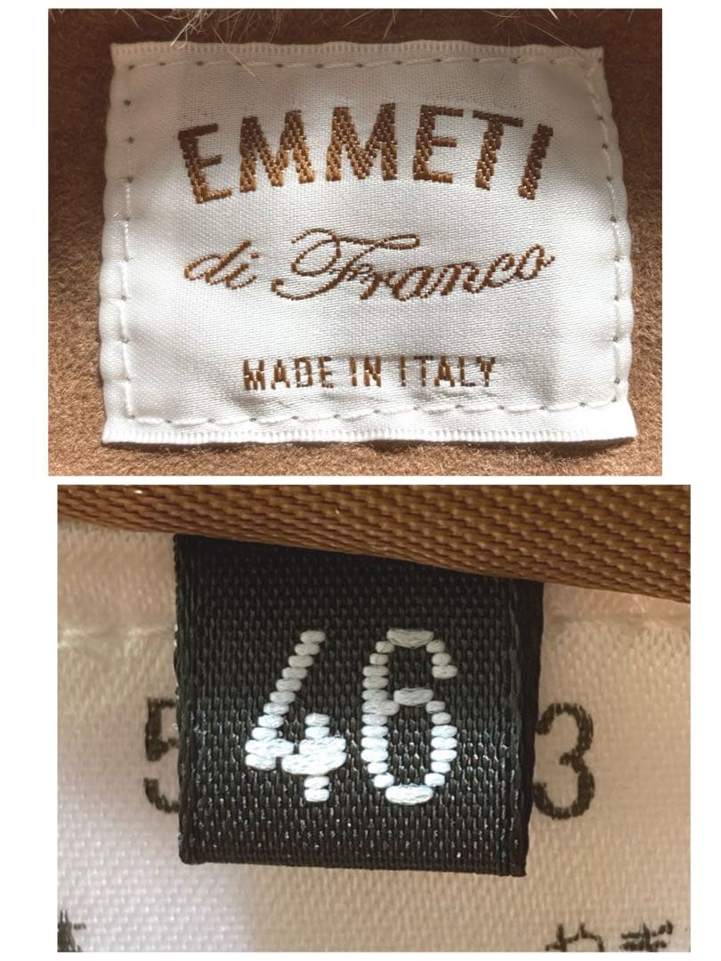 KuniEMMETI ラビットファー　ラムレザートレンチコート　茶　46