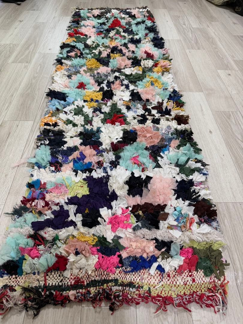 モロッコ絨毯　ボシャルウィットラグ　アンティーク　希少　一点物