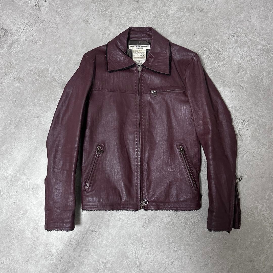 ジャケット・アウター 00s KATHARINE HAMNETT leather jacket