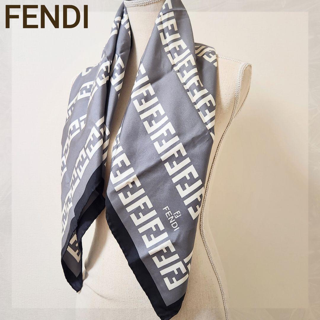 正規品★フェンディ★FENDI★ズッカ柄★スカーフ★シルク100%