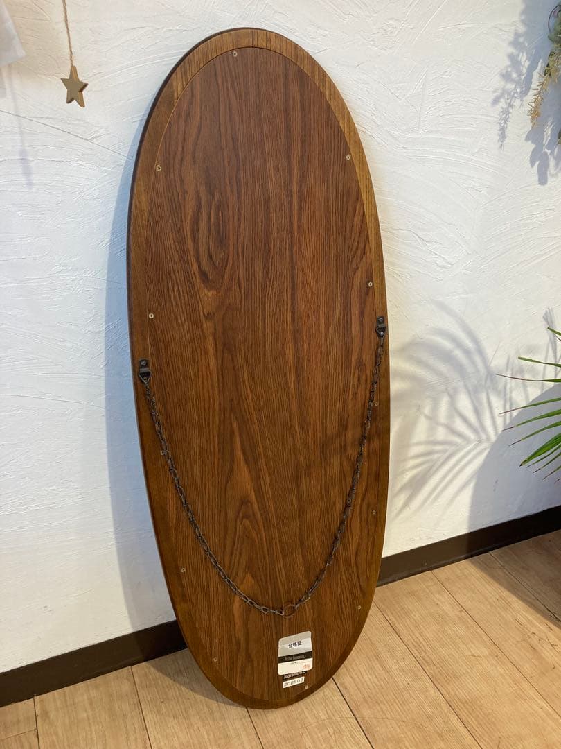 カリモク　オーバル ウォールミラー 壁掛け鏡