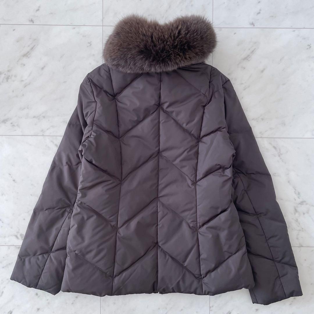 23区 ショートダウンジャケット ブラウン フォックスファー