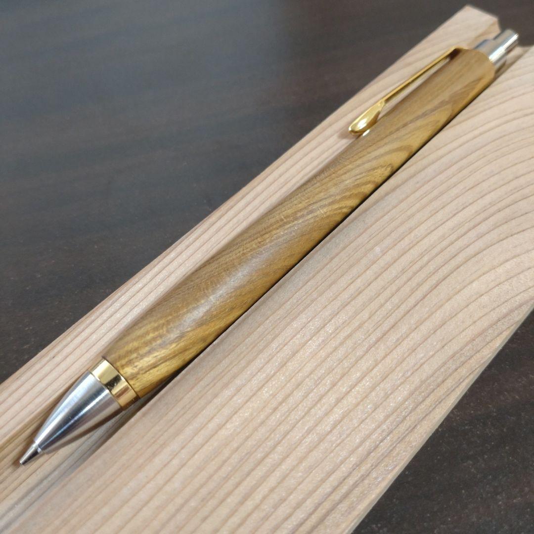 ウッドペンクラフト　シャープペンシル　御蔵島　金桑