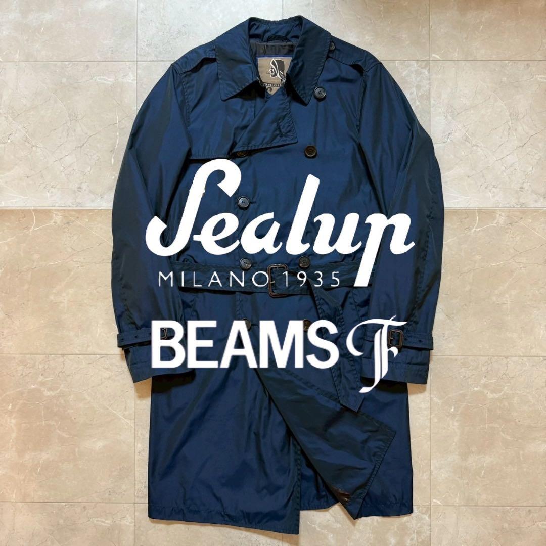 SEALUP シーラップ BEAMS F 別注 トレンチコート ネイビー 46