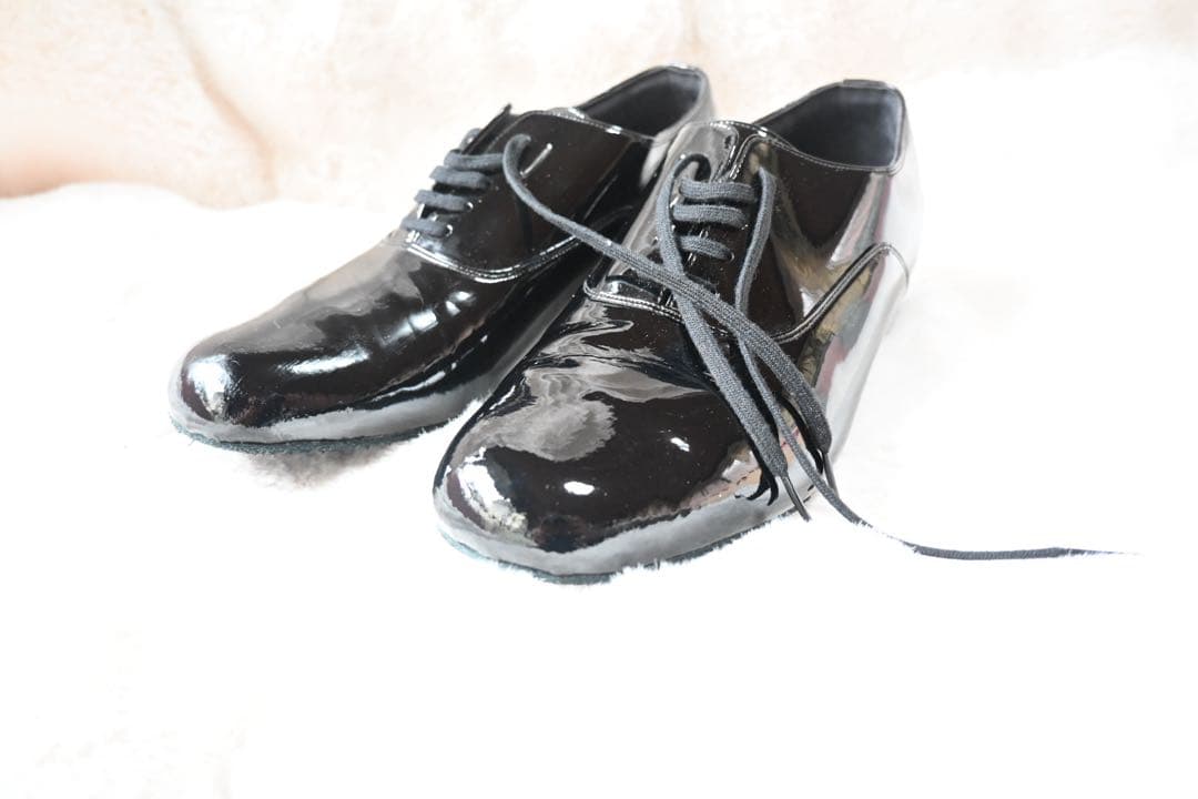 男性　ダンス シューズ 黒 25.5cm メンズS メンズシューズ