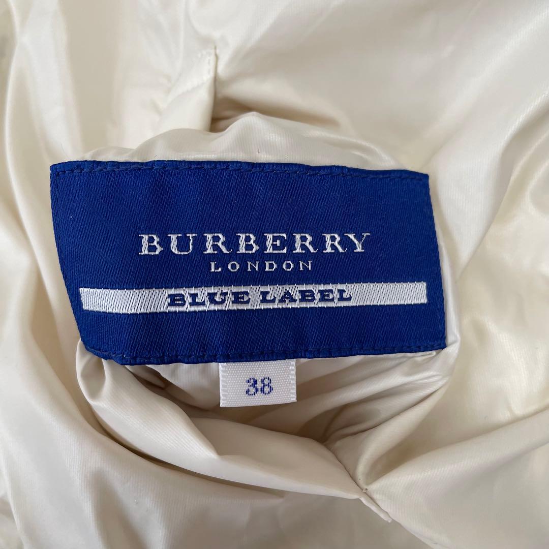 美品✨バーバリーブルーレーベル リバーシブル ダウンベスト 水鳥天然羽毛 M