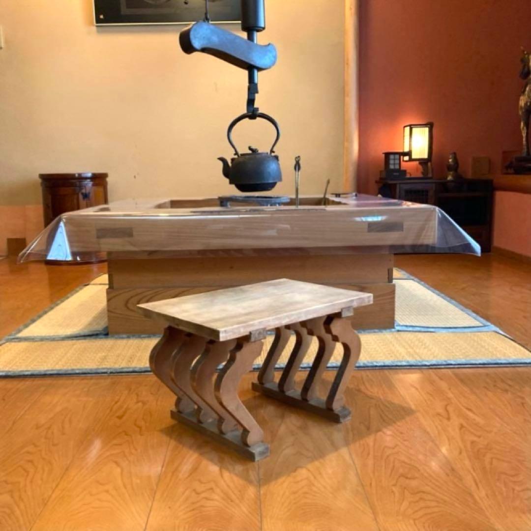 置物台 飾り台 香炉台 花台 棚 木製 和風 工芸品 茶道具 和モダン レトロ