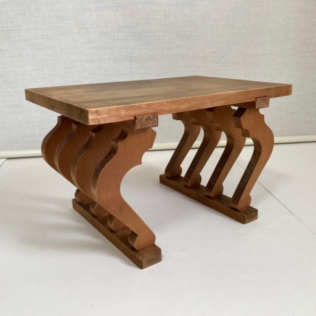 置物台 飾り台 香炉台 花台 棚 木製 和風 工芸品 茶道具 和モダン レトロ