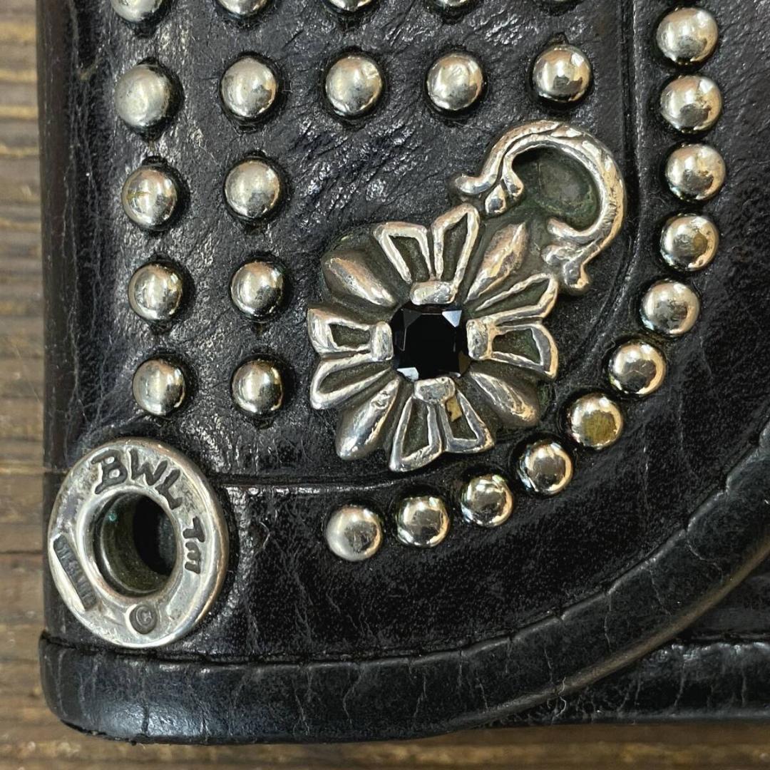 Bill Wall Leather シルバークロス カスタムスタッズウォレット