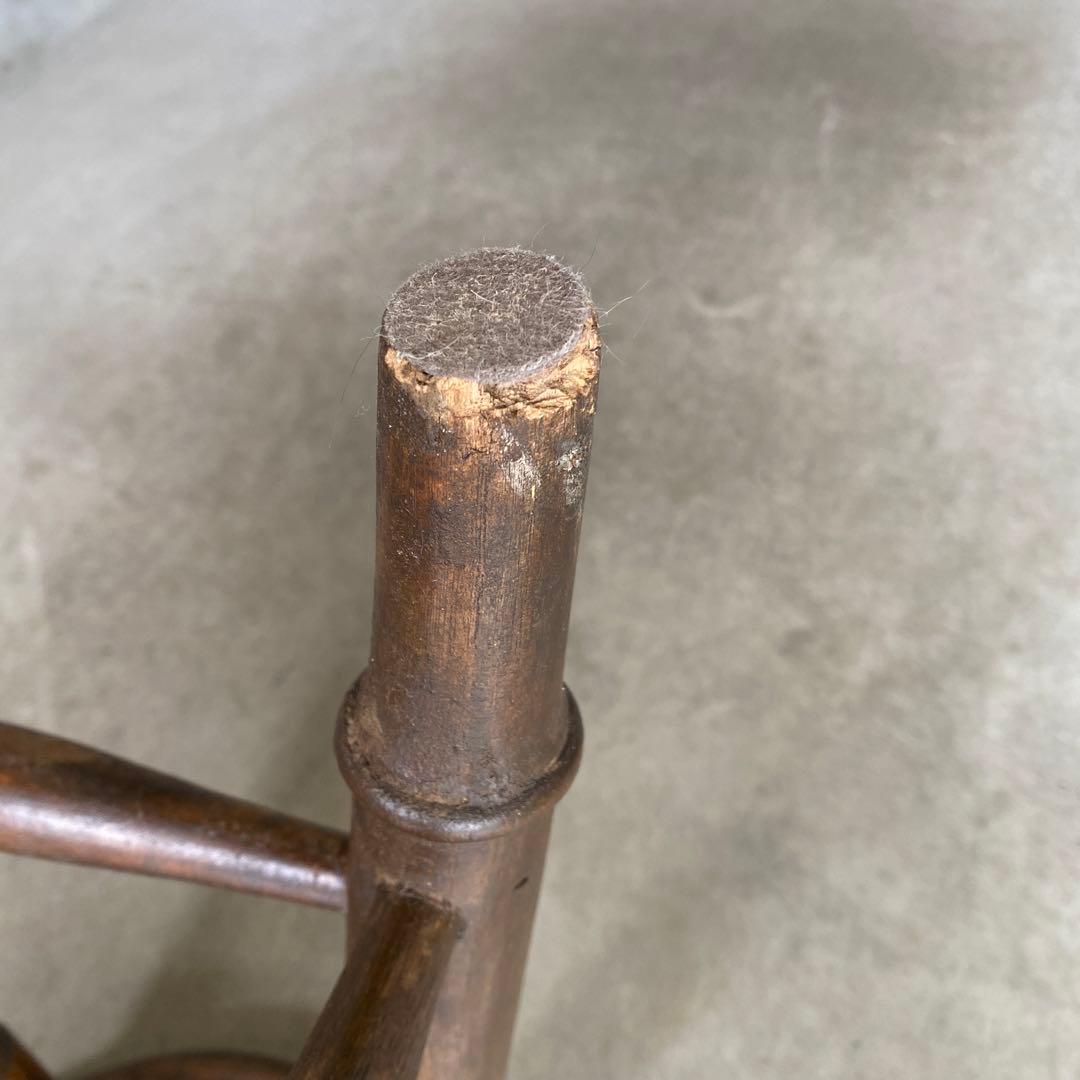 木製スツール　木製イス　花台　丸椅子　アンティーク　レトロ　b2