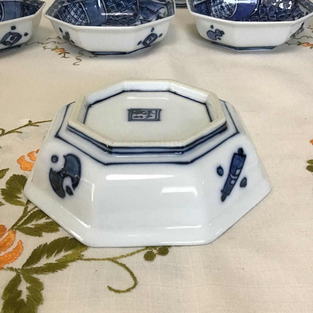 食器　三河内焼　平戸松山　八角皿　大1枚小5枚　小鉢　小皿　大鉢