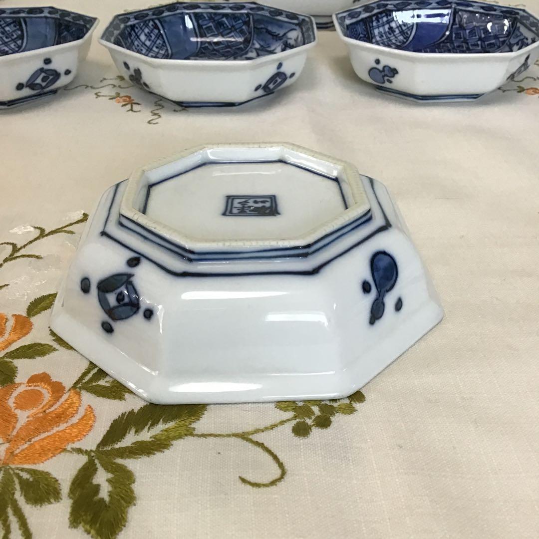 食器　三河内焼　平戸松山　八角皿　大1枚小5枚　小鉢　小皿　大鉢