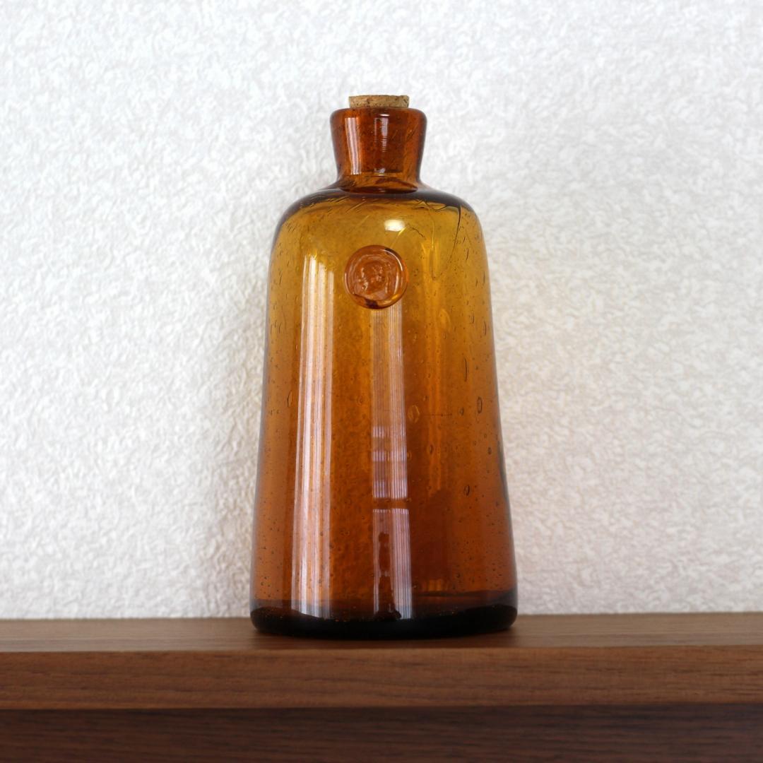 【サインあり】エリックホグラン　Erik Hoglund　アンバー 花瓶/花器