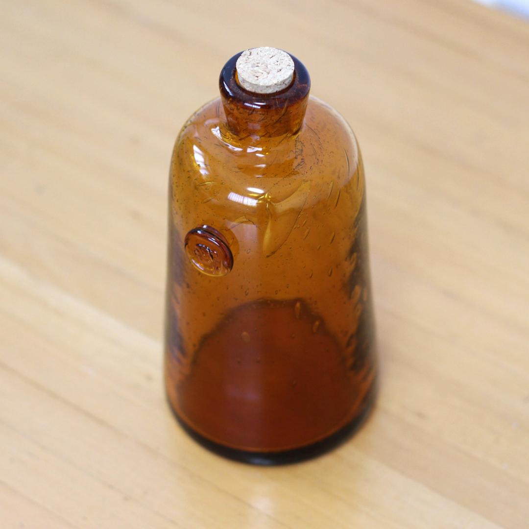 【サインあり】エリックホグラン　Erik Hoglund　アンバー 花瓶/花器