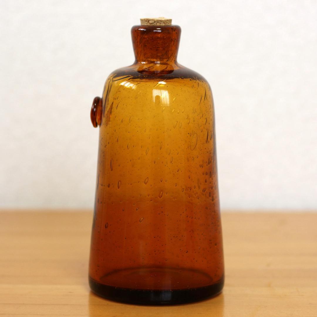 【サインあり】エリックホグラン　Erik Hoglund　アンバー 花瓶/花器