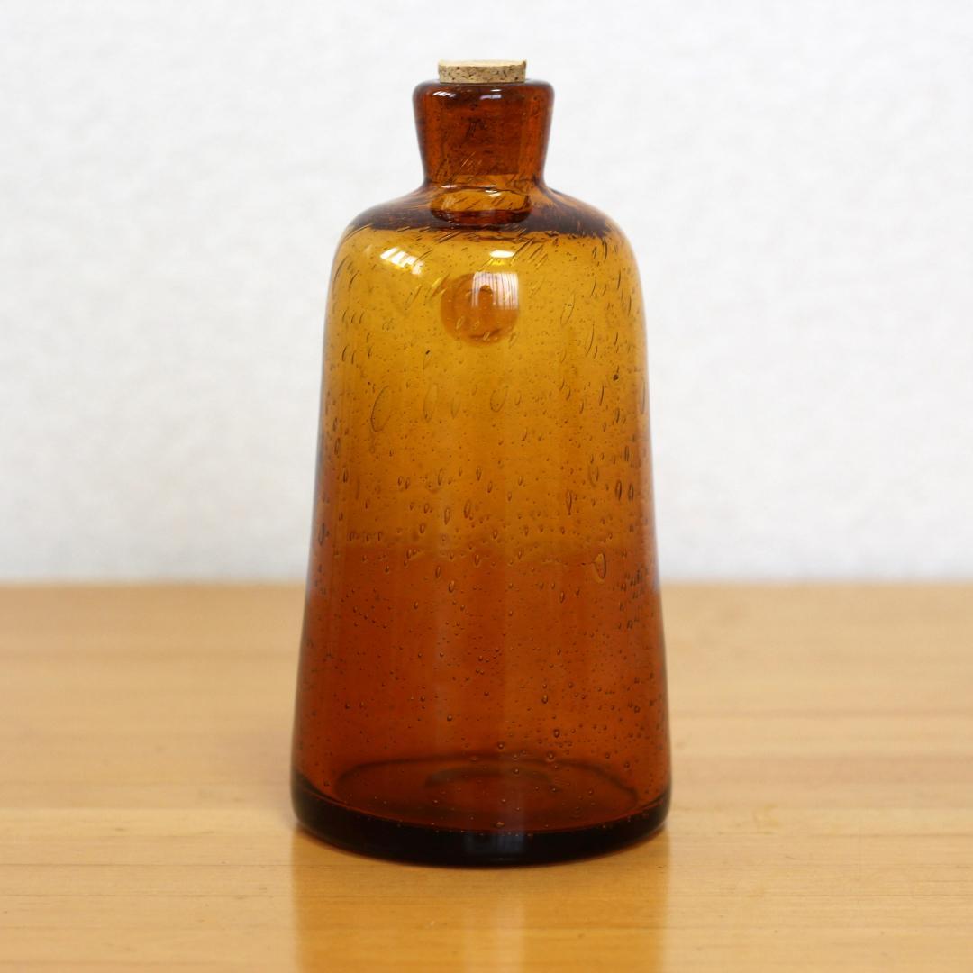 【サインあり】エリックホグラン　Erik Hoglund　アンバー 花瓶/花器