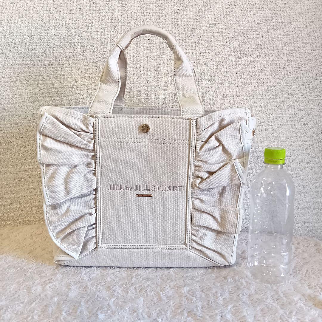 新品 ジルバイジルスチュアート フレームフリルトート 大 トートバッグ ベージュ