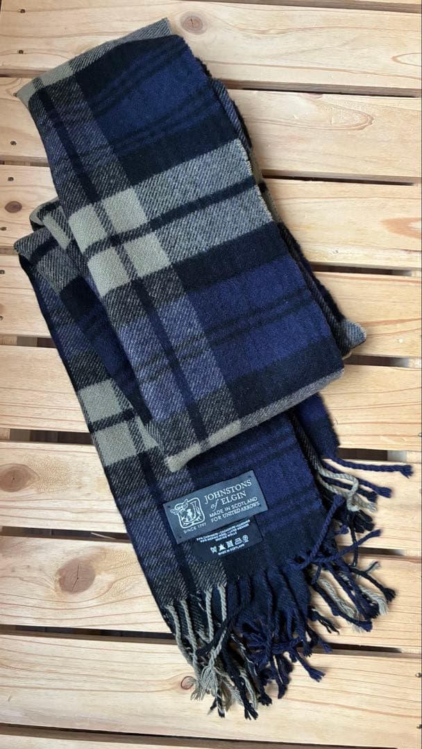 ジョンストンズ ユナイテッドアローズ別注 カシミヤ&メリノウール マフラー