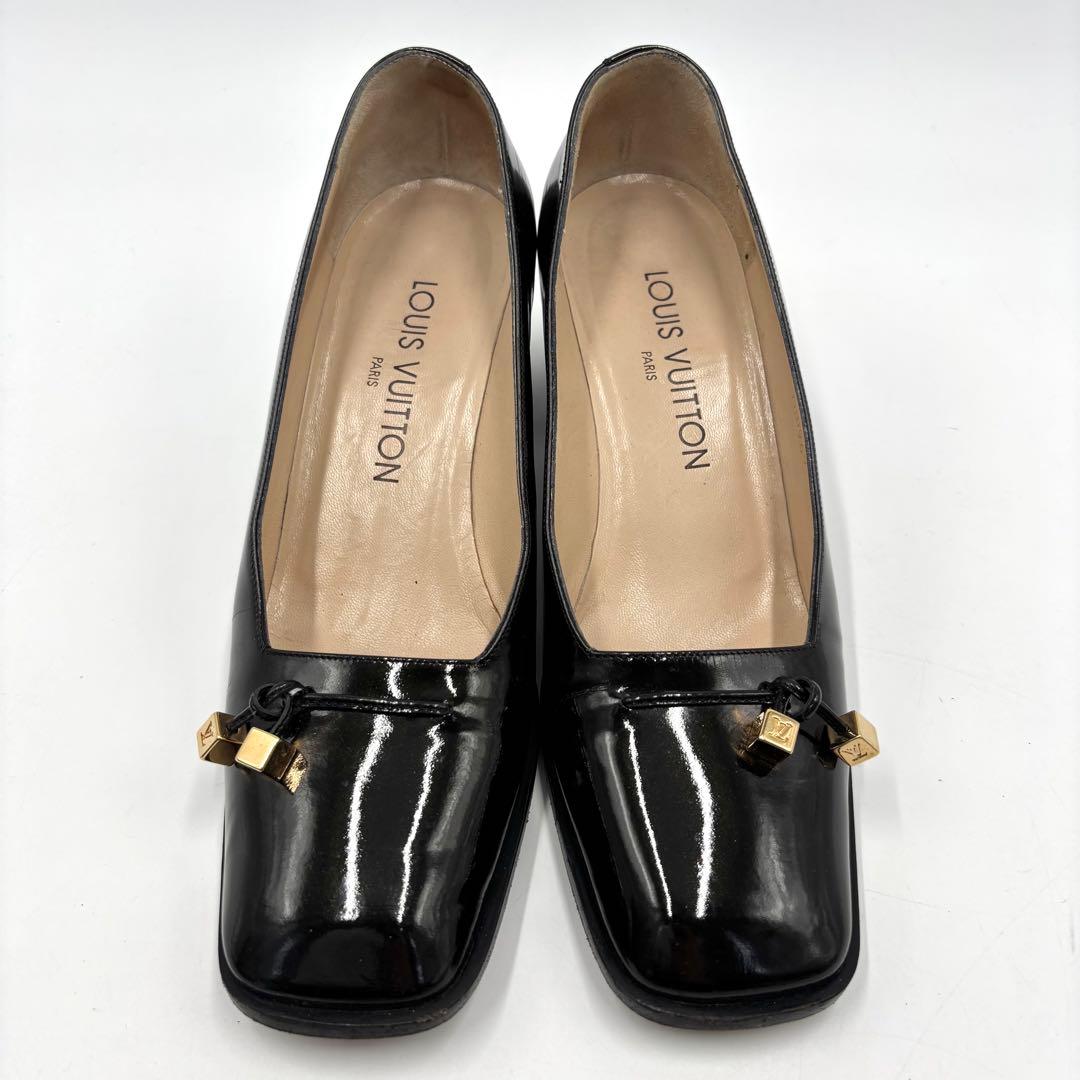 LOUIS VUITTON ルイヴィトン パンプス スクエア ロゴキューブ