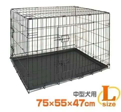 中型犬用Lサイズ　折りたたみペットゲージ