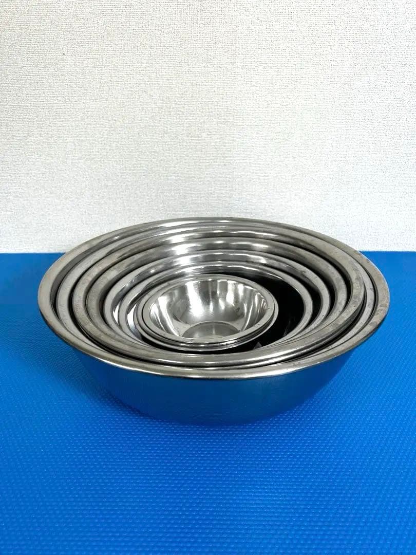 調理用ボウル10個セット　ステンレス　業務用　おまけザル2個付き