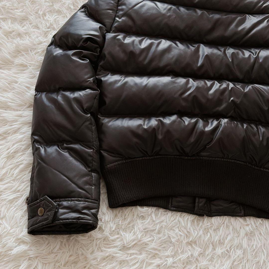 バーバリーブルーレーベル ラクーンファー ダウンジャケット ノバチェック 総柄