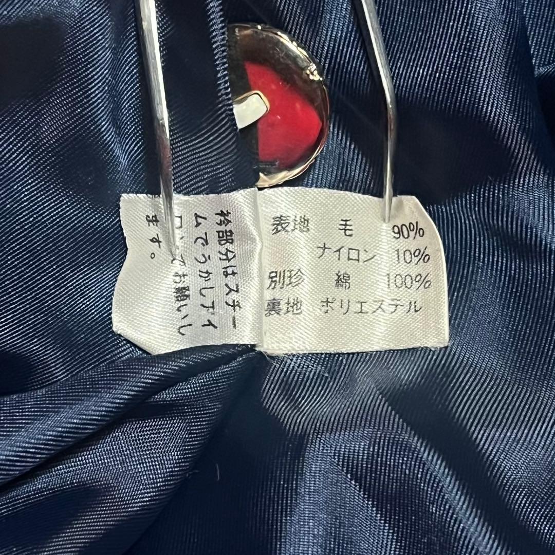 極美品☆ファミリア Aライン ウールコート 110 濃紺 金ボタン ベルベット