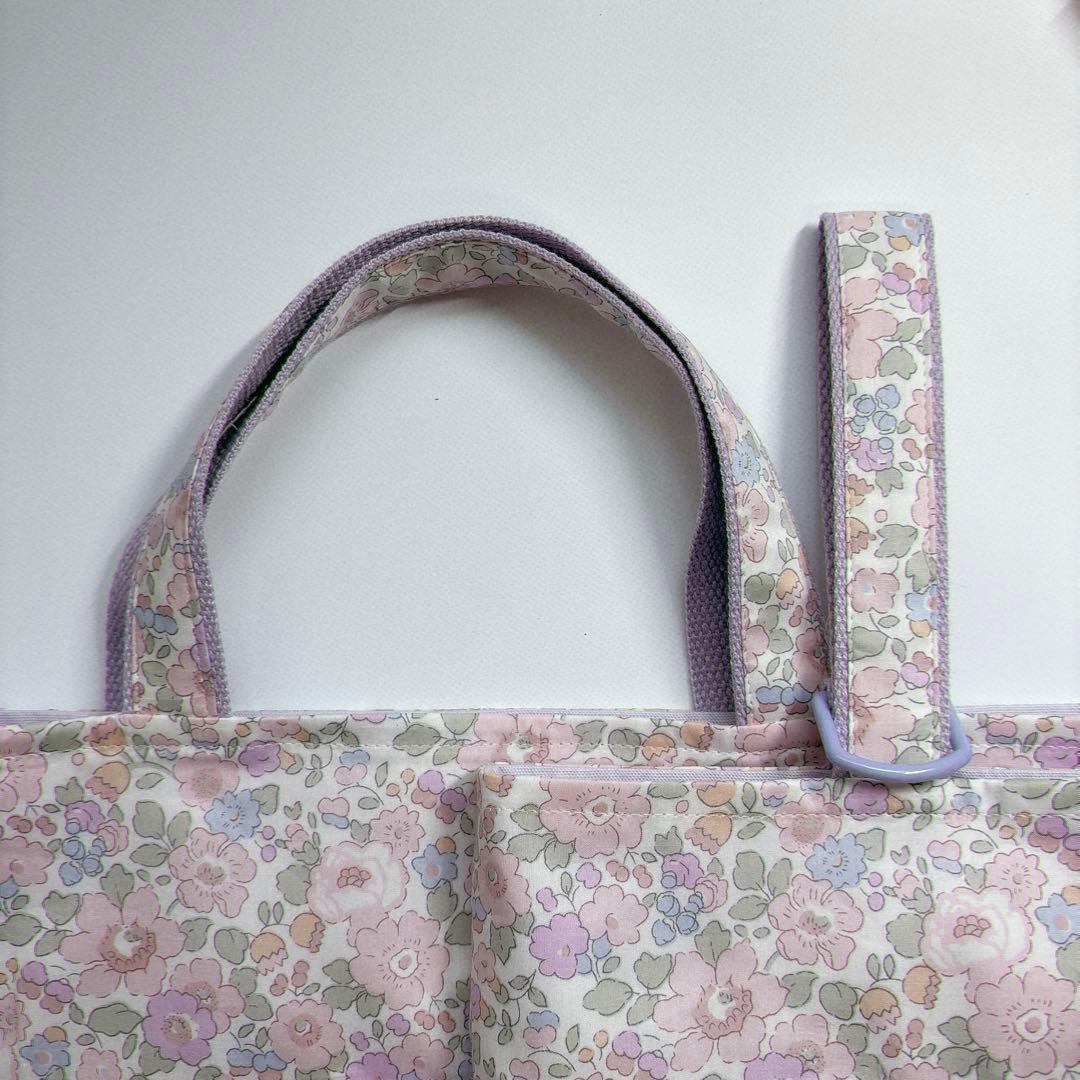 akkuaku様　ベッツィ　ハート　キルト　レッスンバッグ　ヌビ　キルト体操着袋