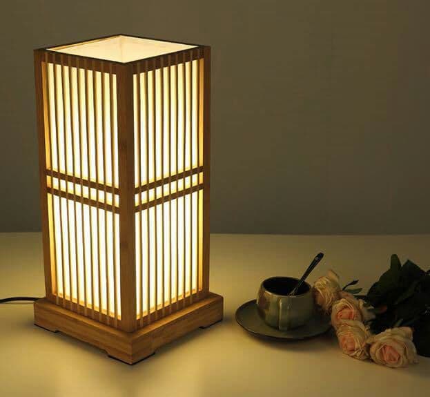 フロアランプ　ベッドランプ　竹細工 和モダン 間接照明