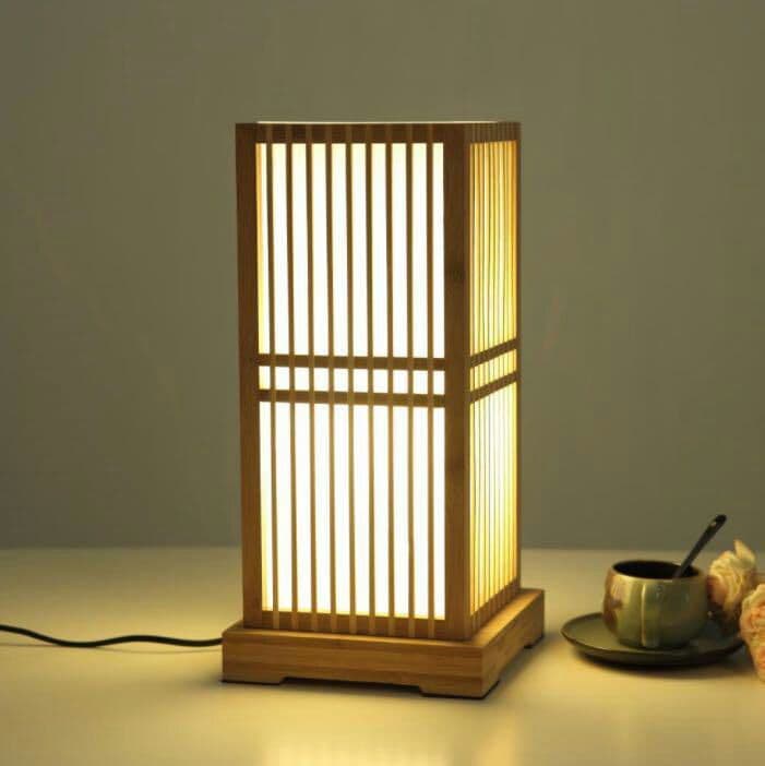 フロアランプ　ベッドランプ　竹細工 和モダン 間接照明