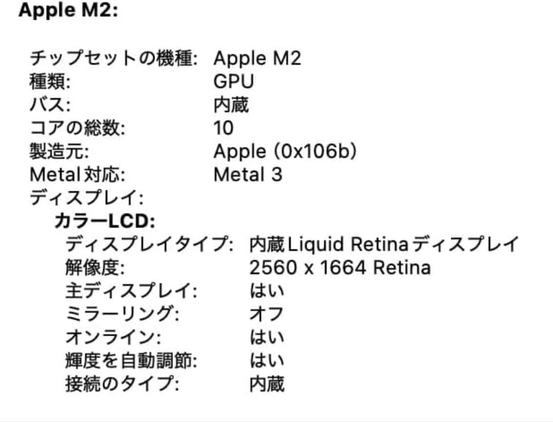 ふ*こ様 MacBook Air M2 16GB 512GB 2022