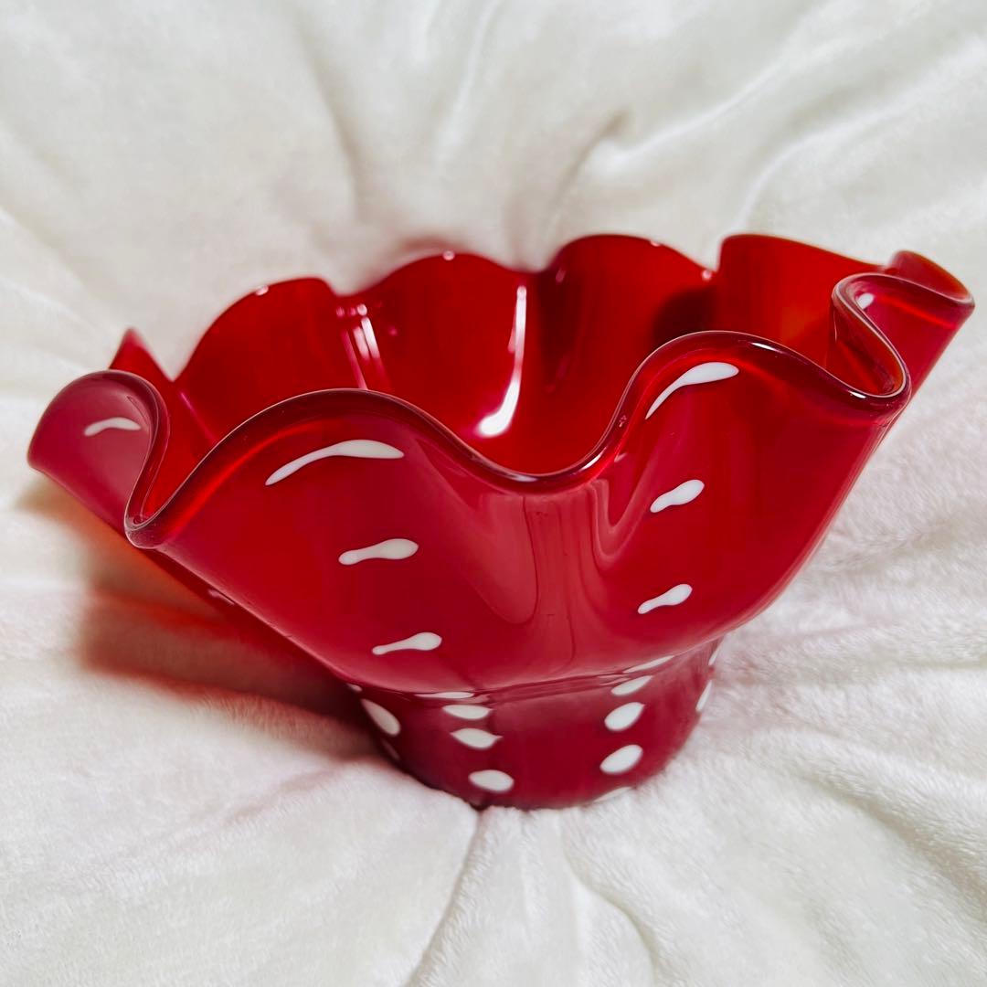 ミッドセンチュリー 水玉 フラワーベース ドット柄 花瓶　レトロポップ