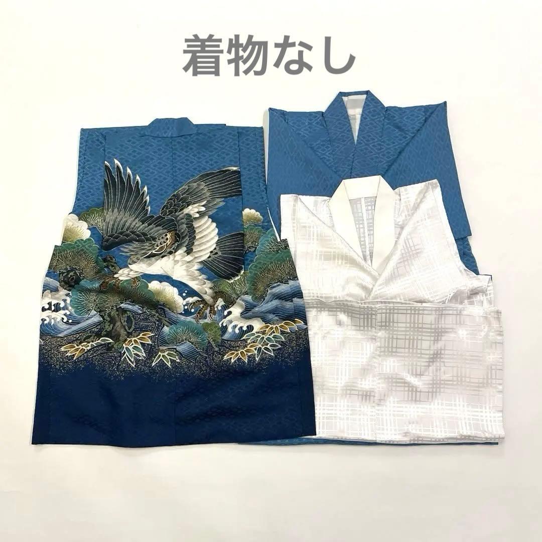 七五三 羽織セット 男の子 羽織 着物 長襦袢 半衿付き 5歳 No.140