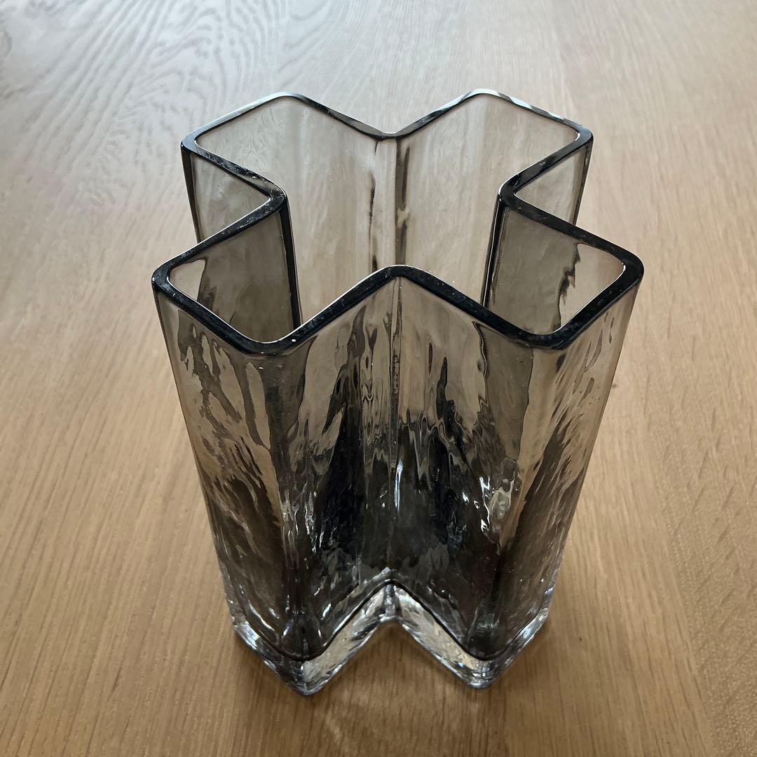 ホルムガード　クロスフラワーベース　グレー　希少