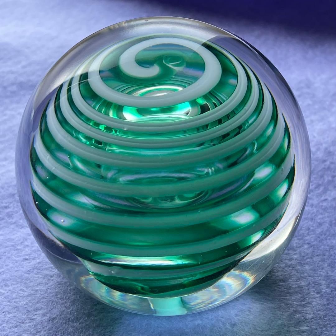 美しいペーパーウエイト インテリア 透明 うずまき