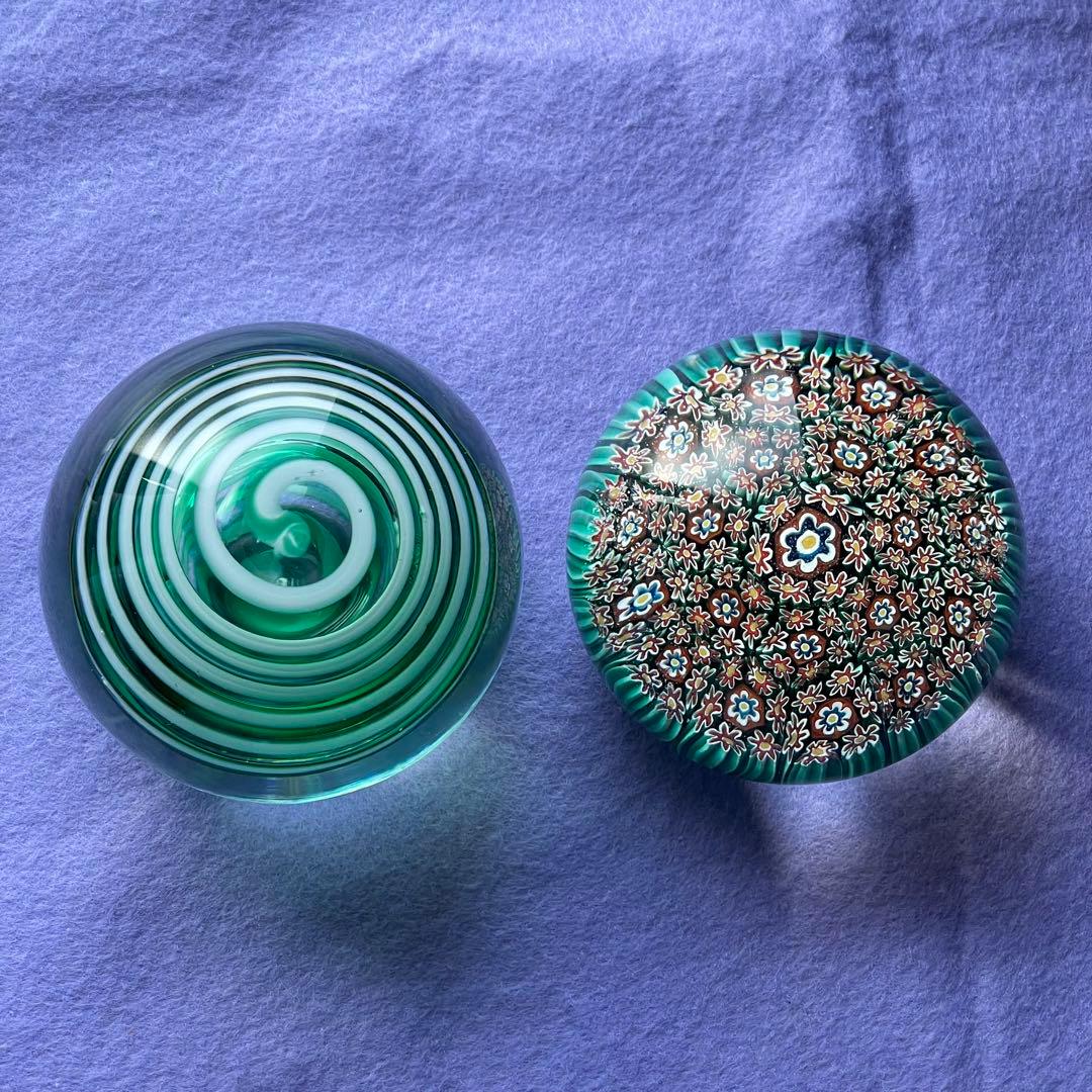 美しいペーパーウエイト インテリア 透明 うずまき