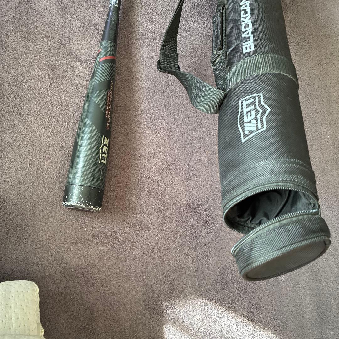 少年軟式用バット　モンスターブラックキャノン(76㎝)560gケース付き