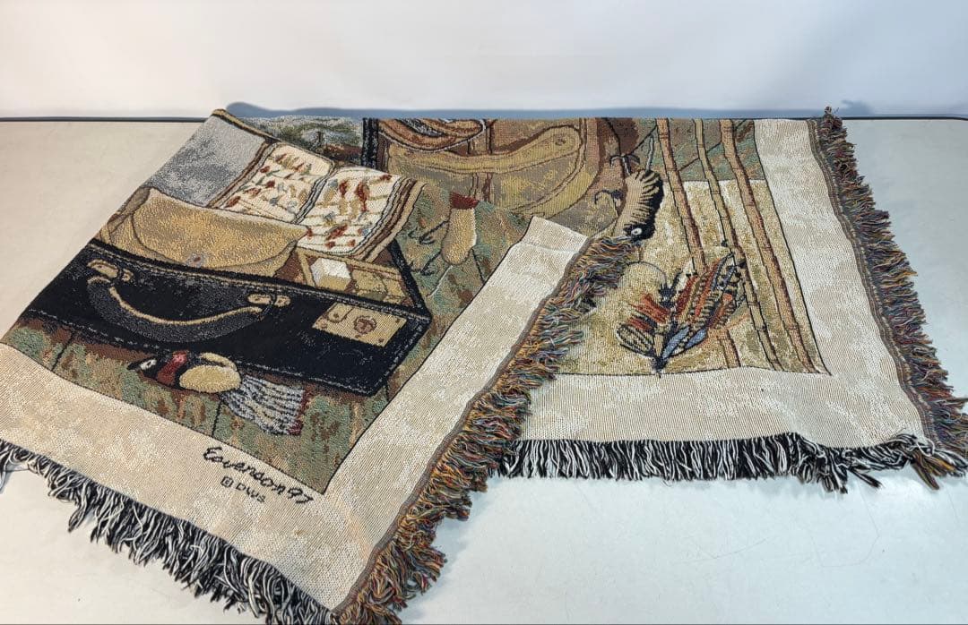 ゴブラン織　マルチカバー　ソファーカバー　ヴィンテージラグ