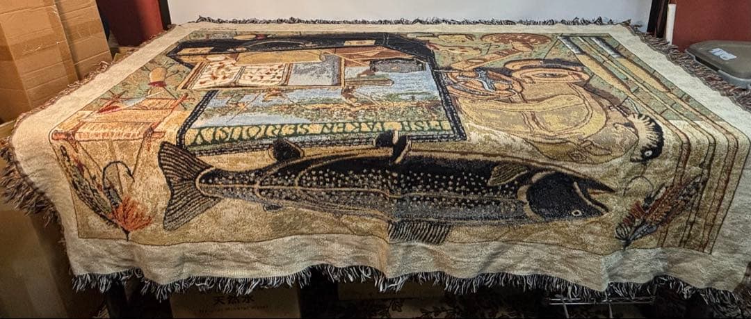 ゴブラン織　マルチカバー　ソファーカバー　ヴィンテージラグ